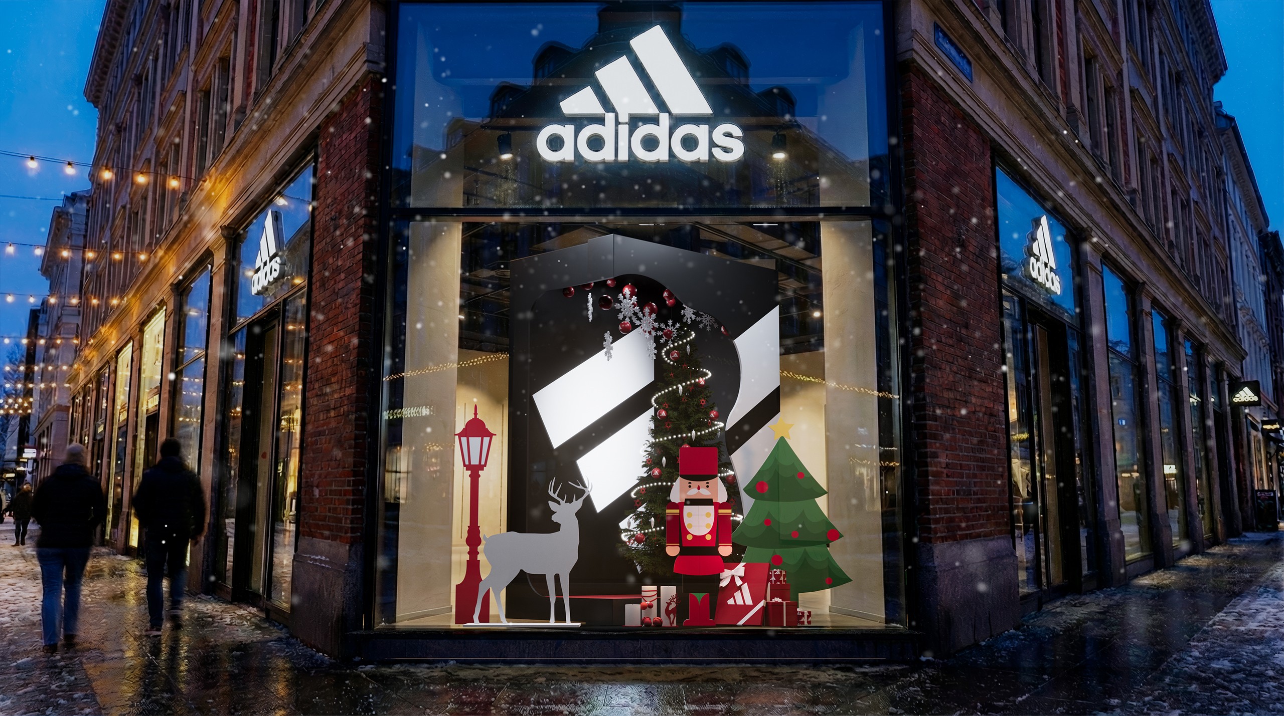 Adidas İstiklal Vitrin ve Aktivasyon - Beycan Çetin 3D Görselleştirme | vitrin tasarımı,  marka aktivasyonu,  brand experience