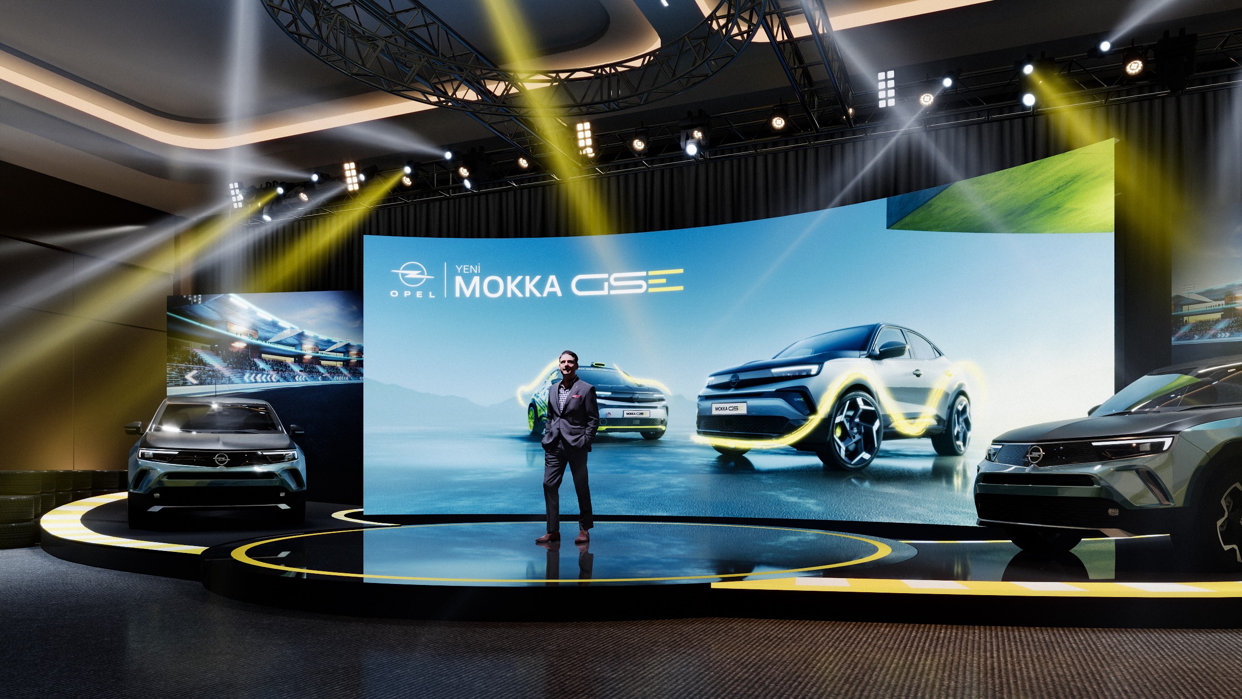 Opel Mokka GSE Lansman - Beycan Çetin 3D Görselleştirme | lansman etkinliği tasarımı,  sahne tasarımı,  stage design